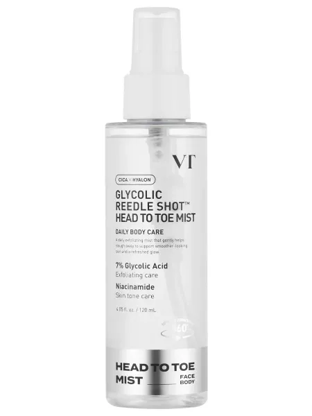 VT Cosmetics Мист для лица и тела с 7% гликолевой кислоты Glycolic Reedle Shot Head To Toe Mist 120 мл