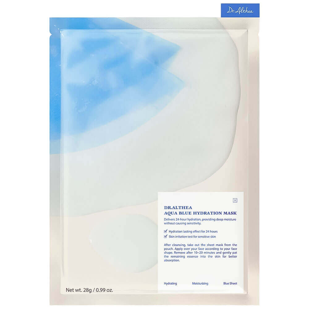 НАБОР ТКАНЕВЫХ МАСОК AQUA BLUE HYDRATION MASK 28G*4EA (DR.ALTHEA)